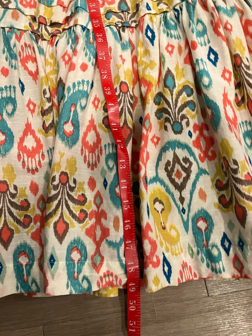 Anthropologie Multi-Color Smocked-Waist Midi Dress - Picture 8 of 9